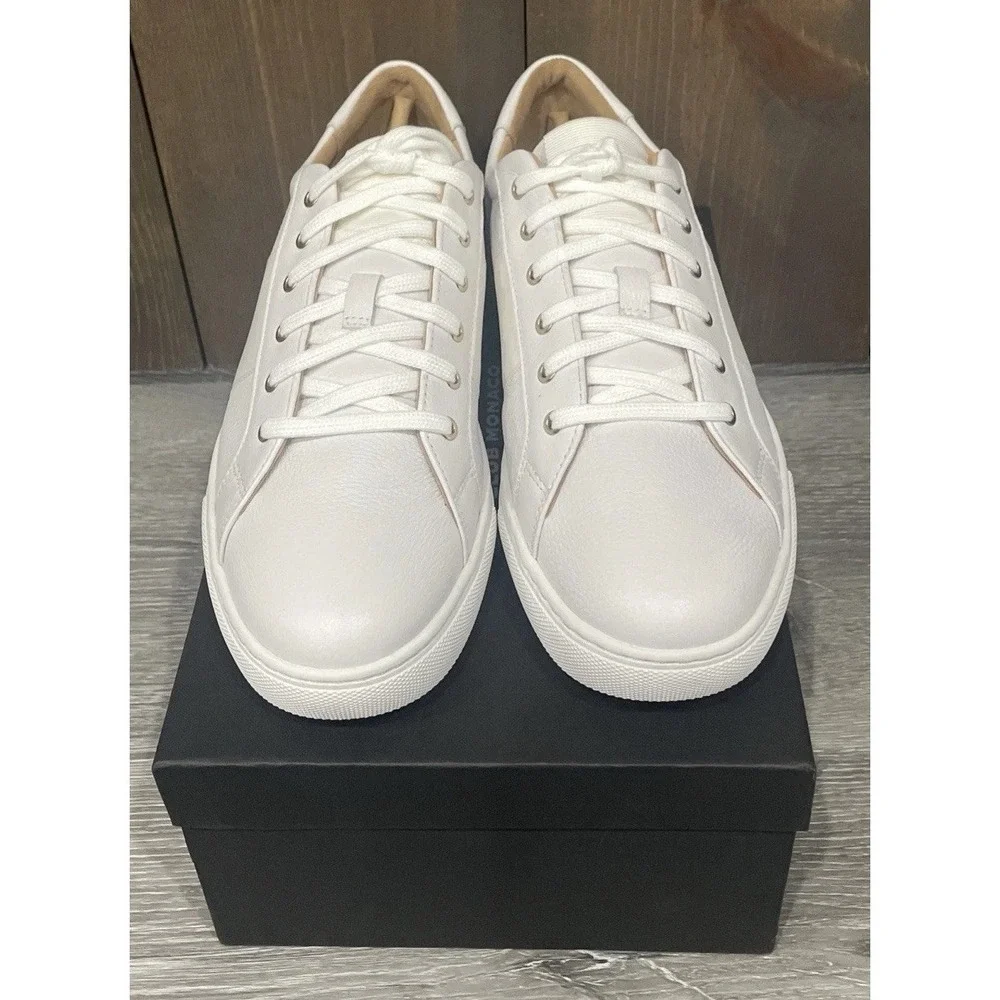 NEW Club Monaco Jowenna White Low Top Sneaker Lace Up Women's US 9 EUR 39‎